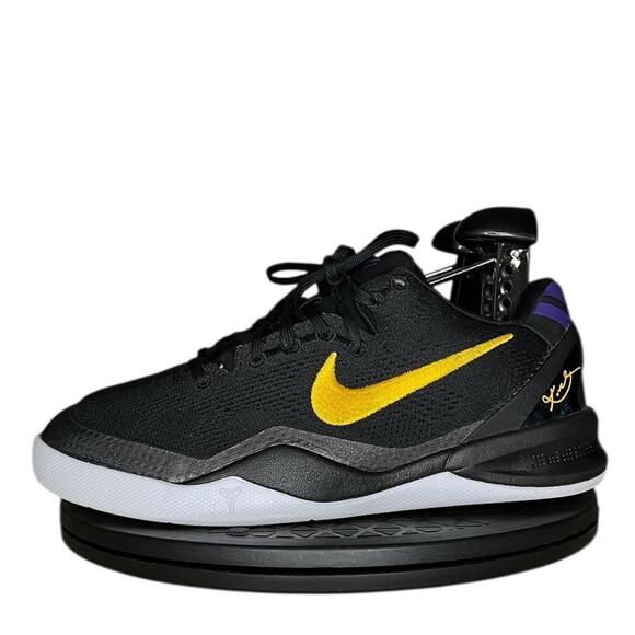 Boys Nike Kobe 8 FN0266-002 Mesh Athletic Sneaker Shoes Size 4Y Black Basketball - Picture 1 of 6